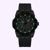 Luminox Pacific Diver Ripple side profile showing 12mm slim case, screw-in crown, and sapphire crystal