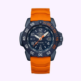 Luminox XS.3253.CBNSF.SET Navy SEAL Foundation Back to the Blue 45mm dive watch with shadow blue dial and orange bezel accents
