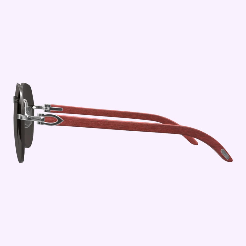 Cartier CT0007CS 057 Metal Wood Sunglasses | Lexor Miami