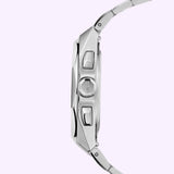 Mido Multifort 8 Chronograph Quartz stainless steel integrated bracelet close-up
