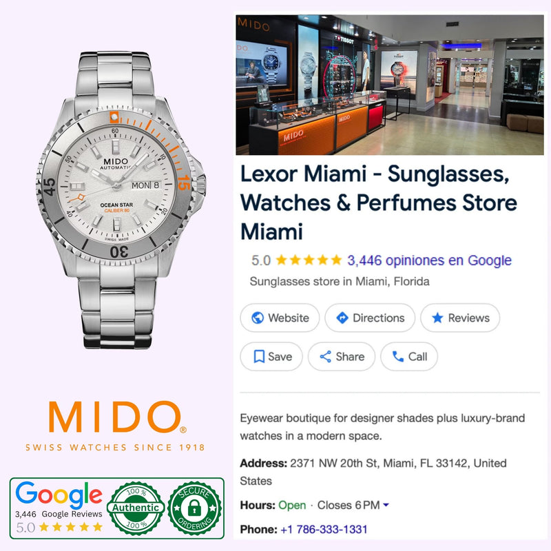 Mido Watches Ocean Star 200 M0269301103100 silver dial Swiss dive watch on stainless steel bracelet