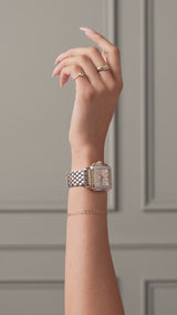 Michele MWW06A000796 Deco Two-Tone 18K Gold-Tone Diamond Relógios Femininos