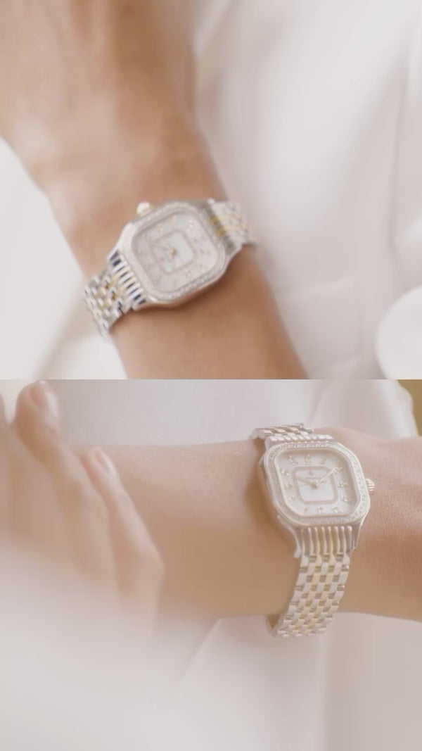 Michele MWW33B000002 Meggie Two-Tone Diamond Stainless Steel Watch for Women