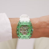 Guess Watches Mens White Green Multi-function GW0499G10 upc:091661563997
