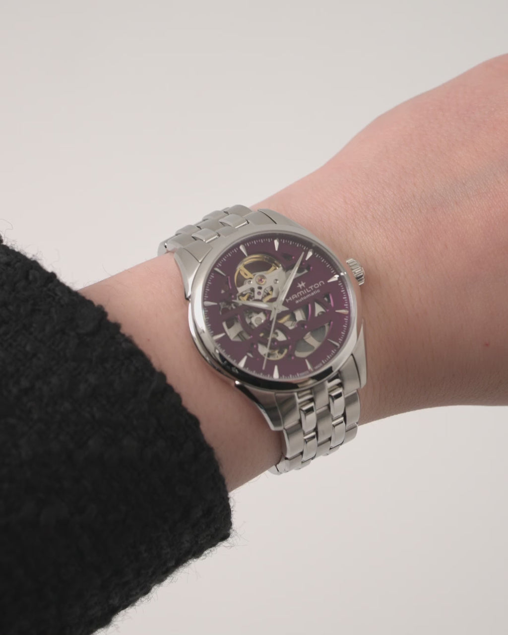 ジャズマスター Skeleton Lady Auto - ダイヤルカラー:ホワイト - H32405551 | Hamilton Watch