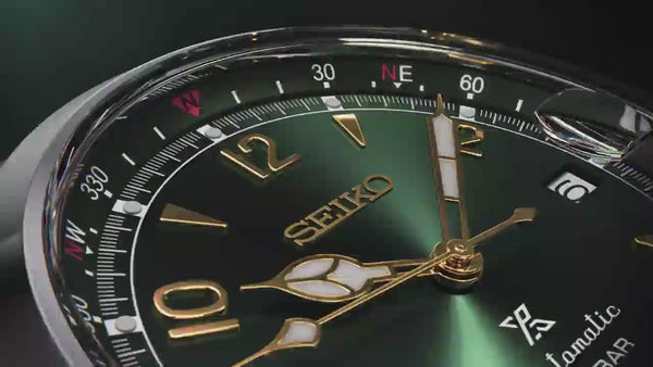 Relojes Seiko Prospex Luxe Alpinist SS Automático Esfera Verde SPB121 Hombres