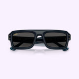 Ray-Ban RB4954 sunglasses showing ultra-black bio-polyamide lenses