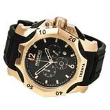 Orefici ORM11C4803 Subacqueo Trenta Black Dial Rose Gold Steel Black Strap Chrono Men Watches Lexor Miami