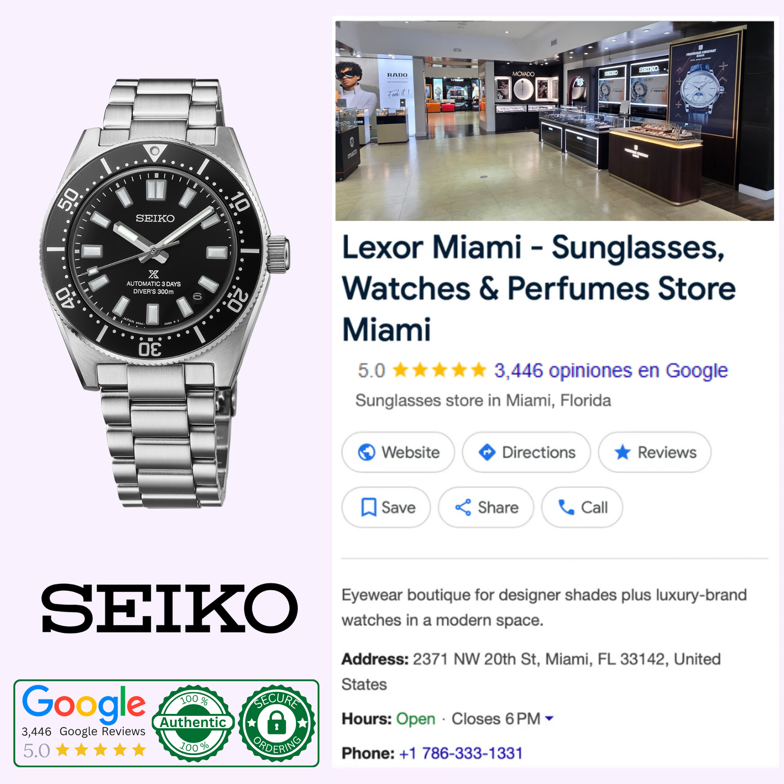Seiko Prospex 1965 Diver SPB453 | Lexor Miami Authorized Dealer