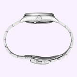 Seiko SPB155 Prospex Alpinist side profile showing slim 38mm stainless steel case and screw-down crown