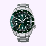 Seiko SPB381 1968 Heritage GMT side profile showing 42mm stainless steel case with super-hard coating and screw-down crown