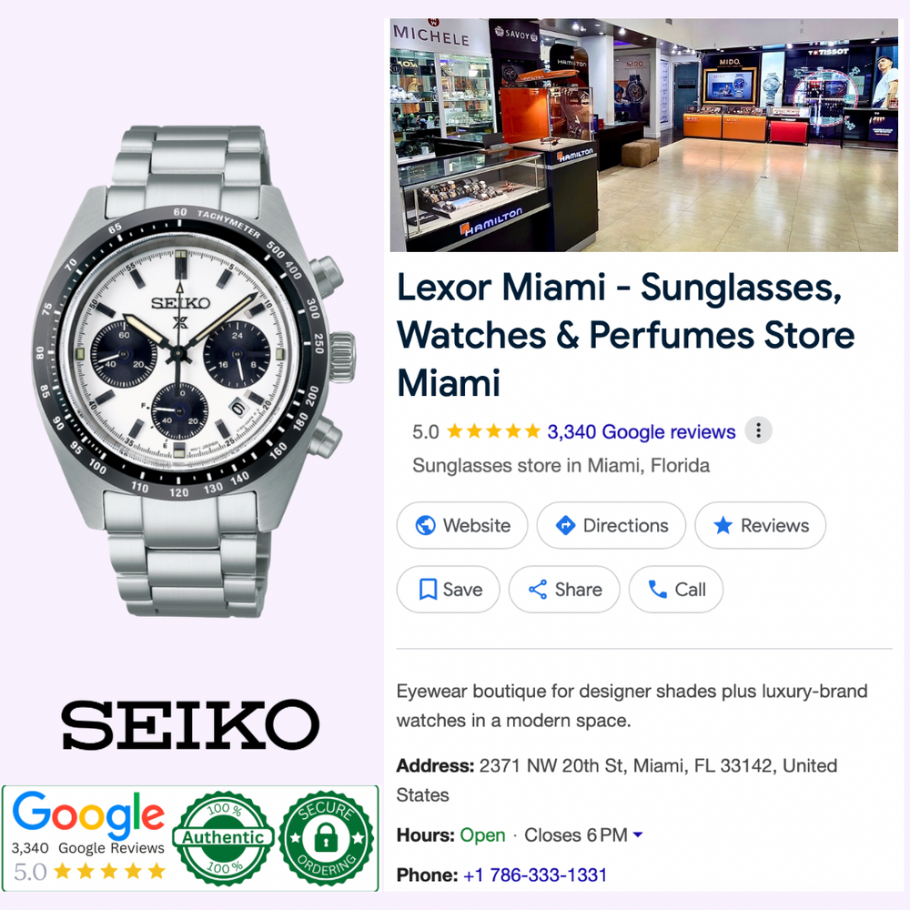 Seiko Luxe Watches Prospex Speedtimer SS Solar Chronograph White
