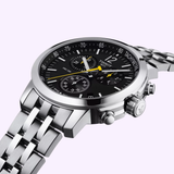 Tissot PRC 200 screw-down caseback 200m water resistant Swiss quartz chronograph