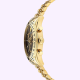 Versace VE8R00624 gold-tone stainless steel bracelet with butterfly buckle clasp
