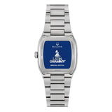 Back view of the Bulova Watches Millennia 96A336, showing its blue case back with “Latin Grammy Special Edition” and white Grammy logo. This polished stainless steel design highlights Bulova Watches’ signature style.