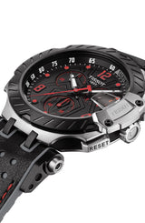 Tissot T1154172705701 T-Race Chronograph Marc Márquez Limited Edition Black Leather Strap Men Watches - Lexor Miami