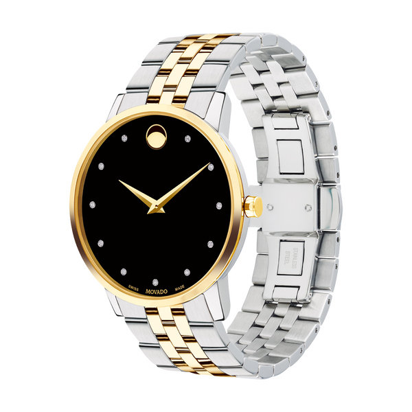 Movado 0607202 Museum Classic 2 Tone Stainless Steel Strap Men Watches - Lexor Miami