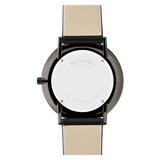 Movado 0607391 Modern 47 Black Leather Strap Men Watches