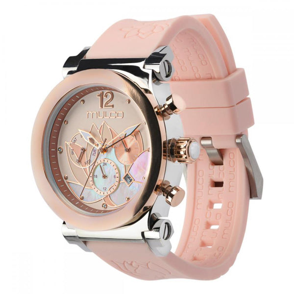 Mulco MW3 19001 081 La Fleur Lotus Pink Silicone Strap Women Watches - Lexor Miami