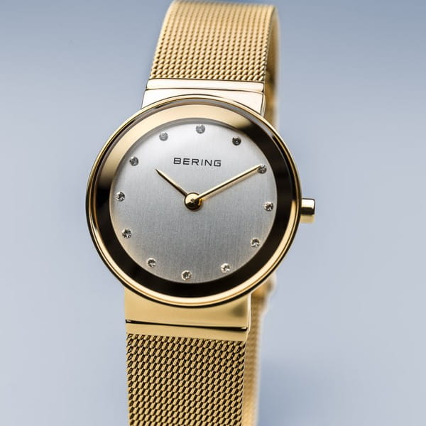 Bering 10126-334 Classic Gold Stainless Steel Mesh Strap Women Watches - Lexor Miami