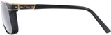 Side view of Cazal 673 001 61 Unisex Sunglasses by Cazal Sunglasses, featuring the signature CAZAL temple design, gold accents, and logo for a sleek, modern look.