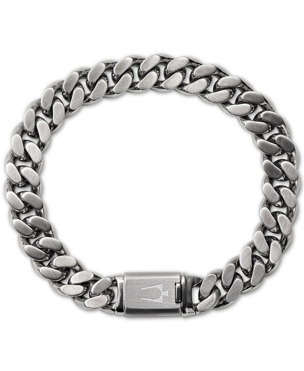 Bulova J96b016m Chain Bracelet in Stainless Steel Men Jewelry - Lexor Miami