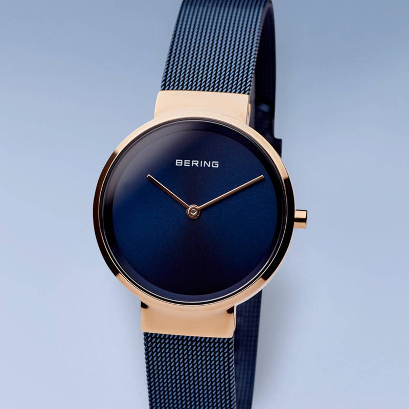 Bering 14531-367 Classic Blue Stainless Steel Mesh Strap Unisex Watches - Lexor Miami