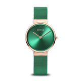 Bering 14539-868 Classic Green Stainless Steel Mesh Strap Unisex Watches - Lexor Miami