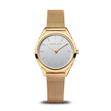 Bering 17031-334 Ultra Slim Gold Stainless Steel Mesh Strap Women Watches - Lexor Miami