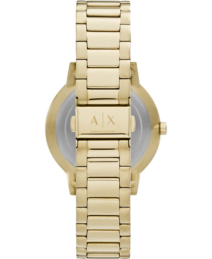Armani Exchange AX7119 Cayde Gold-Tone Stainless Steel Bracelet Watch 42mm Gift Set Men Watches Lexor Miami - Lexor Miami