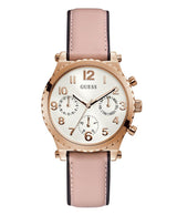 Guess GW0036L3 Pink Leather Strap Multifunctional Women Watches - Lexor Miami