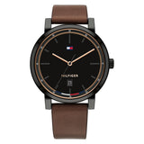 Tommy Hilfiger 1791736 Thompson Analogue Brown Leather Strap Men Watches - Lexor Miami
