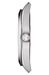 A close-up of the Tissot Watches T1274101105100 Gentleman Men’s Watch, a refined Swiss timepiece.