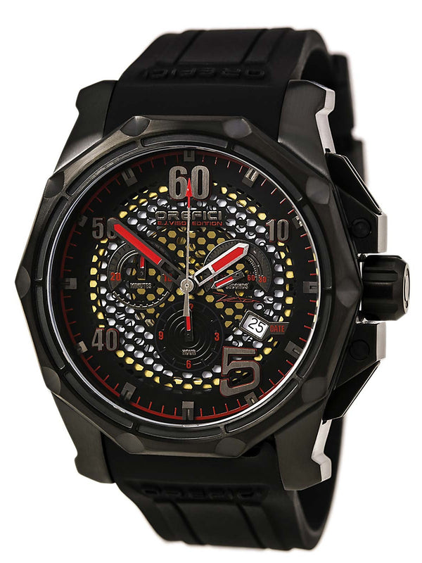 Orefici ORMEJ1C555 EJ Viso Edizione Limitata Black Dial Black Rubber Strap Chrono Men Watches Lexor Miami - Lexor Miami