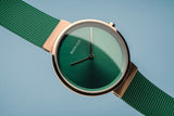 Bering 14539-868 Classic Green Stainless Steel Mesh Strap Unisex Watches - Lexor Miami