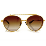 The Balmain BPX-111A-60 Brigade-II Unisex Sunglasses by Balmain Sunglasses feature brown lenses, perfect for a stylish look.