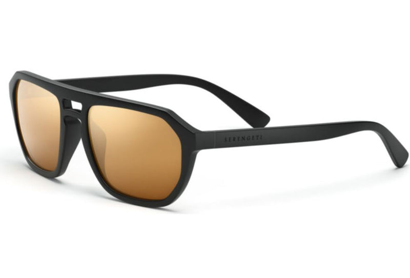 Serengeti SS534003 Bellemon Matte Black Drivers Gold Unisex Sunglasses - Lexor Miami