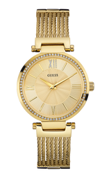 Guess U0638L2 Gold Mesh Stainless Steel Strap Women Watches
