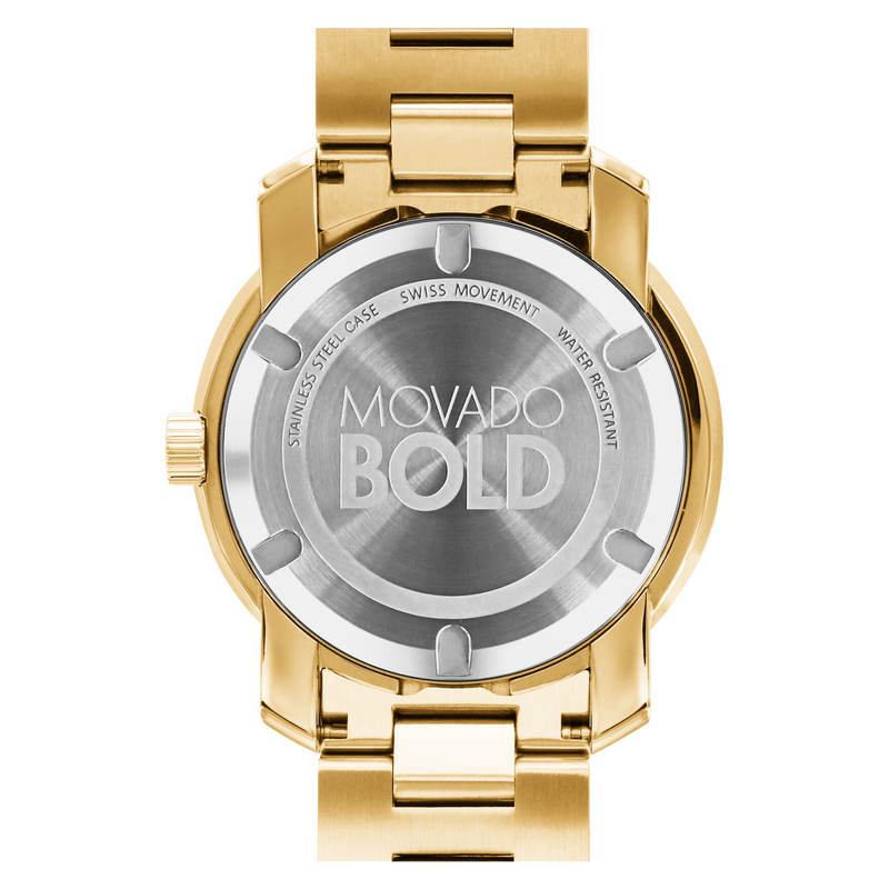 Movado 3600258 Bold Metals Gold Stainless Steel Strap Men Watches - Lexor Miami