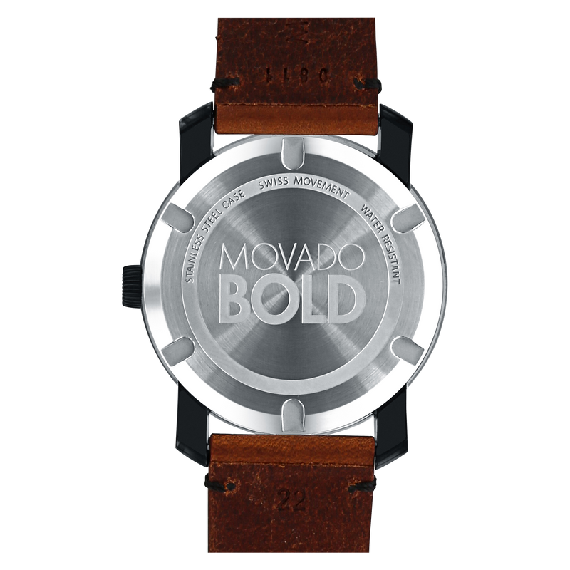 Movado 3600305 Bold TR90 Brown Leather Strap Men Watches - Lexor Miami