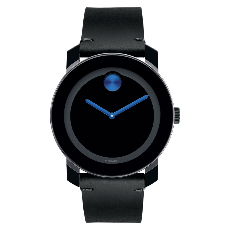 Movado 3600307 Bold TR90 Black Leather Strap Men Watches - Lexor Miami