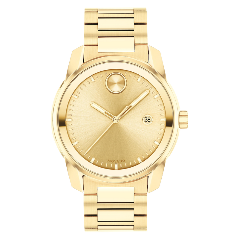 Movado 3600735 Bold Verso Gold Stainless Steel Strap Men Watches - Lexor Miami