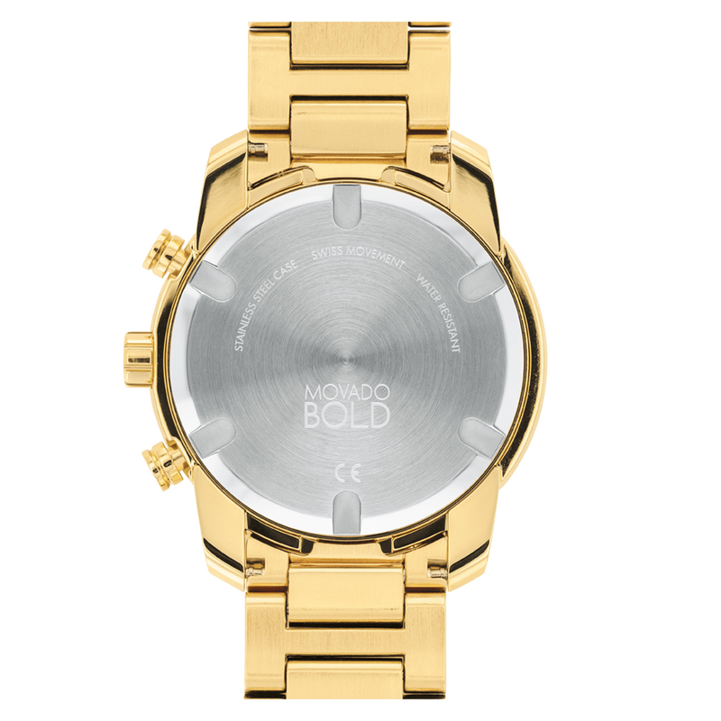 Movado 3600741 Bold Verso Gold Stainless Steel Strap Men Watches - Lexor Miami