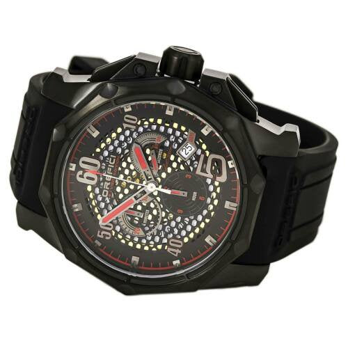 Orefici ORMEJ1C555 EJ Viso Edizione Limitata Black Dial Black Rubber Strap Chrono Men Watches Lexor Miami - Lexor Miami