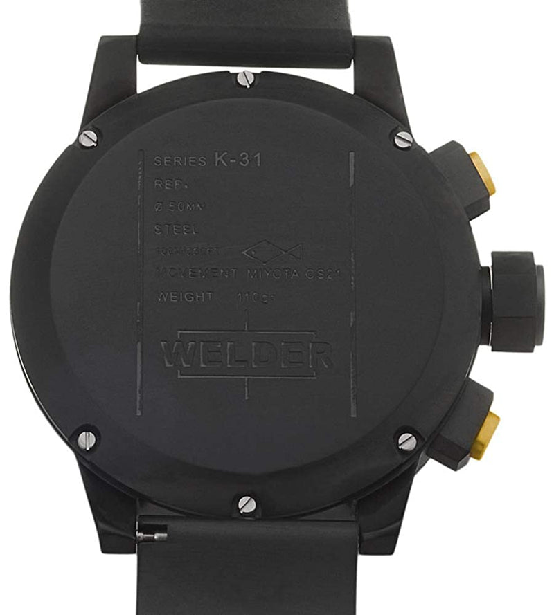 Welder 10000 K31 Chronograph Black Ion-Plated Stainless Steel Round Men Watches Lexor Miami - Lexor Miami