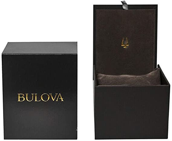 Bulova 97B199 Gold Tone Stainless Steel Casual Blue Dial Dress Men Watches