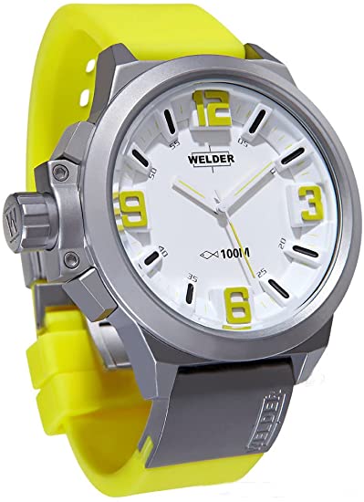 Welder Gents White Dial Yellow Rubber Strap K22-902 Unisex Watches Lexor Miami - Lexor Miami