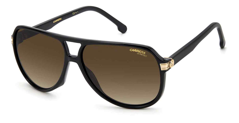 Carrera CARRERA-1045/S 02M2-HA Black-Gold Unisex Sunglasses
