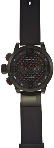 Welder K31-10001 Quartz with Black Dial Chronograph Display and Black Rubber Strap Men Watches Lexor Miami - Lexor Miami