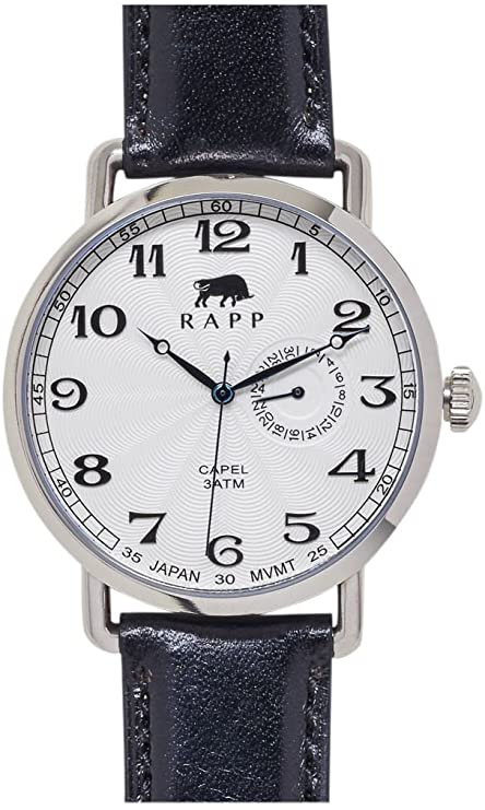 RAPP RP2165 Capel Black Nylon White Dial Stainless Steel Men Watches Lexor Miami - Lexor Miami